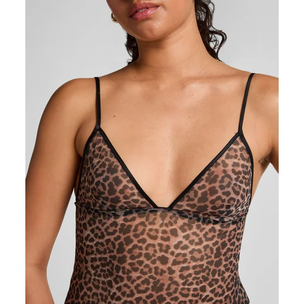 Nuisette en maille léopard - Noir