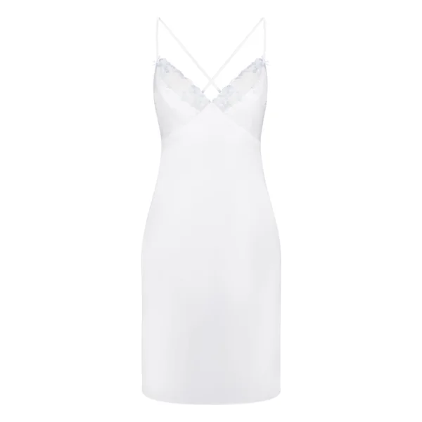 Nuisette en satin Peonie - Blanc