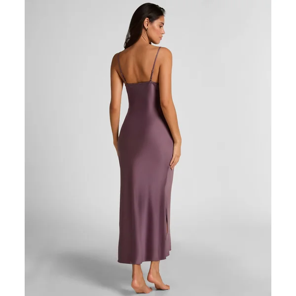 Nuisette longue en satin - Violet
