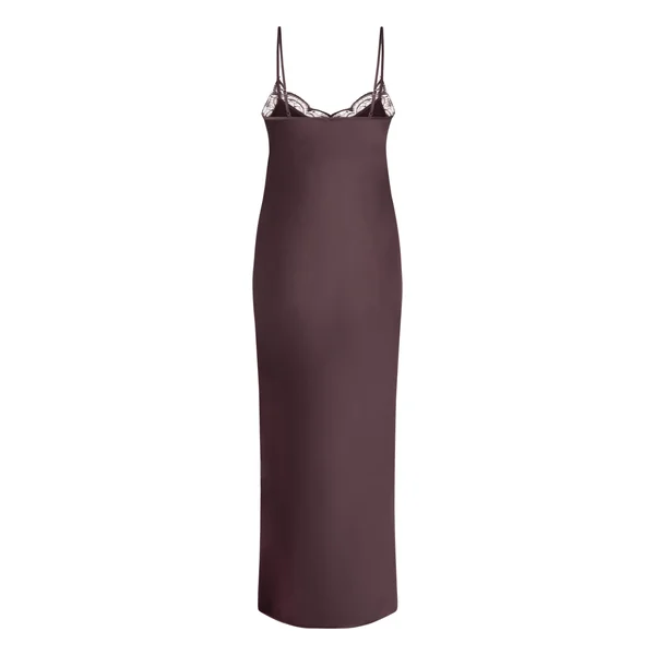 Nuisette longue en satin - Violet
