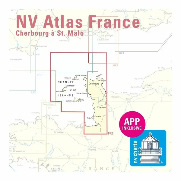 NV-CHARTS FR2 - 25 Cartes Marines Manche Ouest + 3 planches adhésives réglementaires