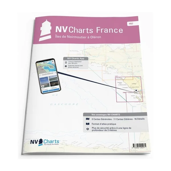 NV-CHARTS FR7 - 27 Cartes Marines Vendée + 3 planches adhésives réglementaires