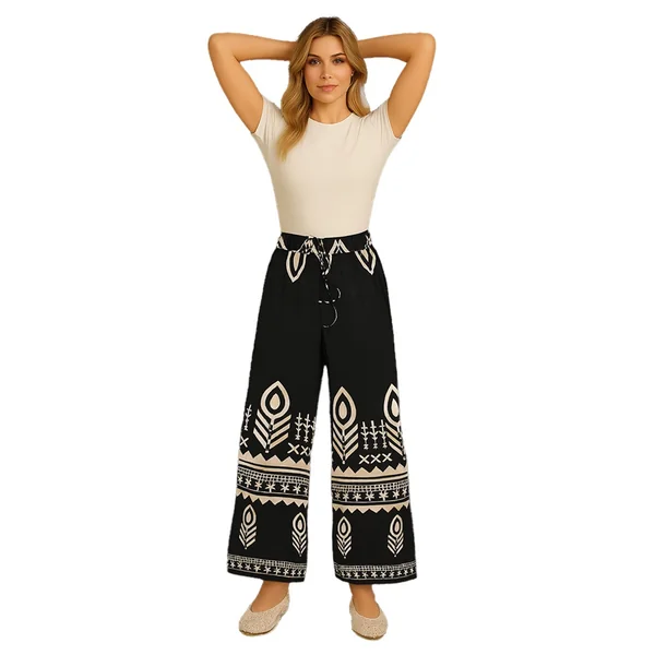 Orly - Pantalon avec motifs dans le bas de la jambe As Sample Small