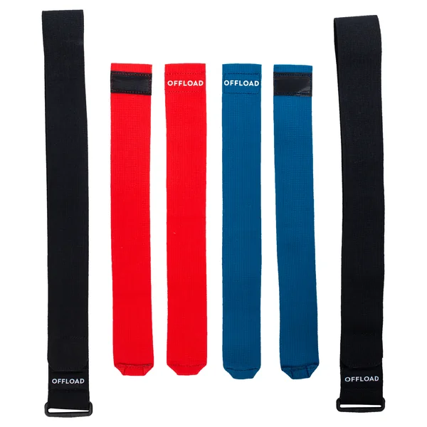 Pack Ceintures Flag Rugby - R500 Bleu Rouge