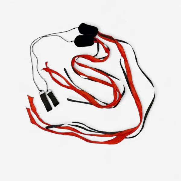 PAIRE DE BOLAS RUBANS ROUGES