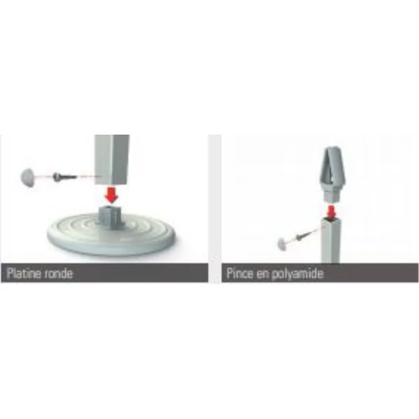 Paire de poteaux tennis cimples Metaluplast