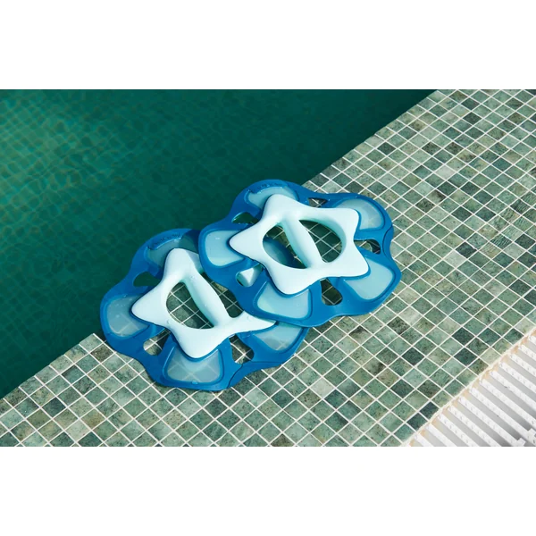 Paire d'haltères aquatiques pour l'aquagym, Pullpush Flower S bleu