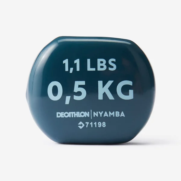 Paire d'haltères fitness 2*0,5 kg, fonte en partie recyclée, bleu marine