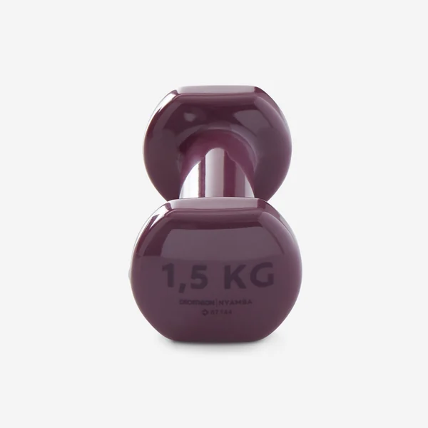 Paire d'haltères fitness 2*1,5 kg, fonte à 80% recyclée, violet prune