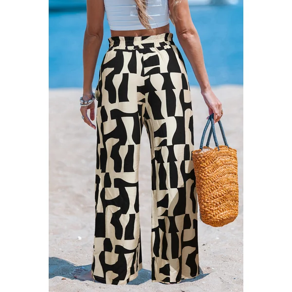 Pantalon abstrait jambe évasée