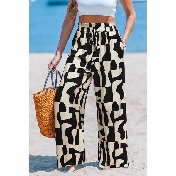 Pantalon abstrait jambe évasée