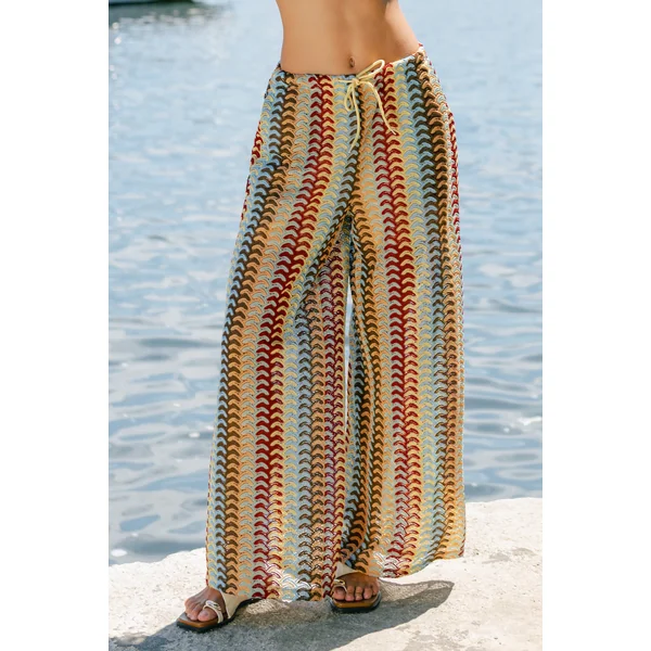 Pantalon abstrait taille élastique