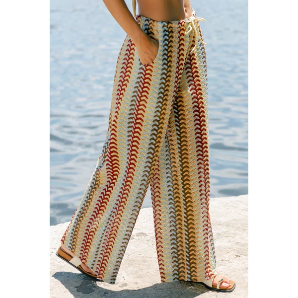Pantalon abstrait taille élastique