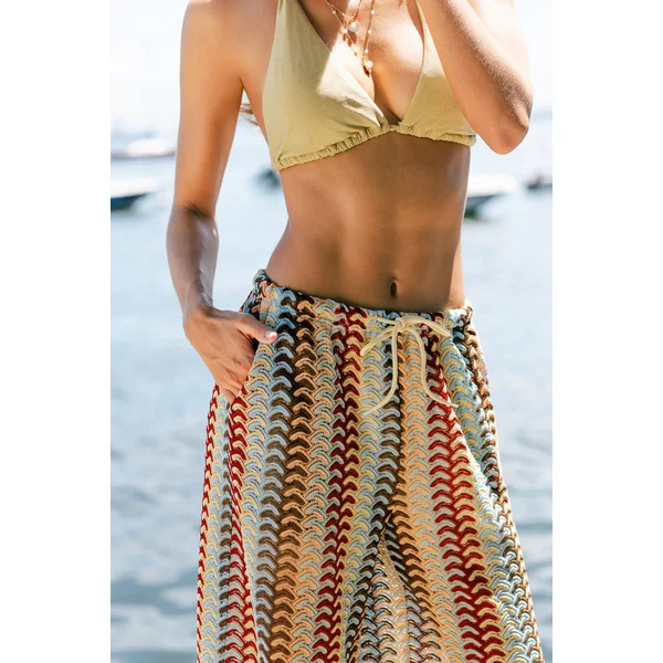 Pantalon abstrait taille élastique