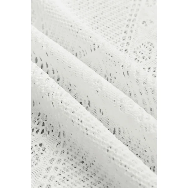 Pantalon blanc large taille élastique