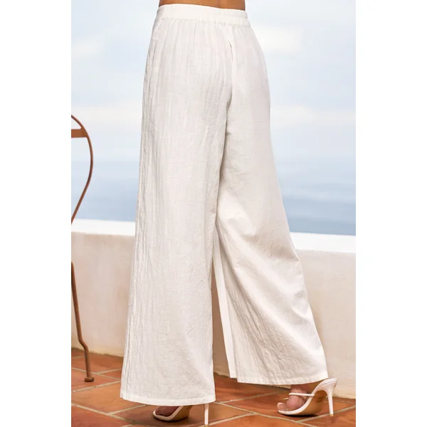 Pantalon blanc nouer à la taille