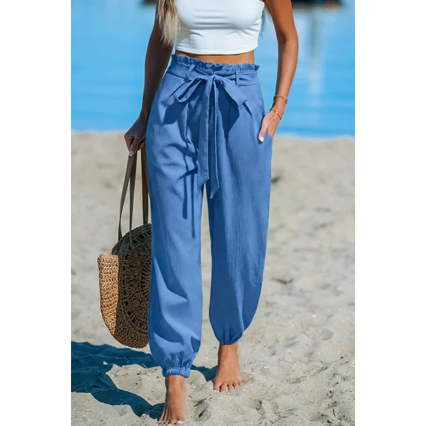 Pantalon bleu au style casual
