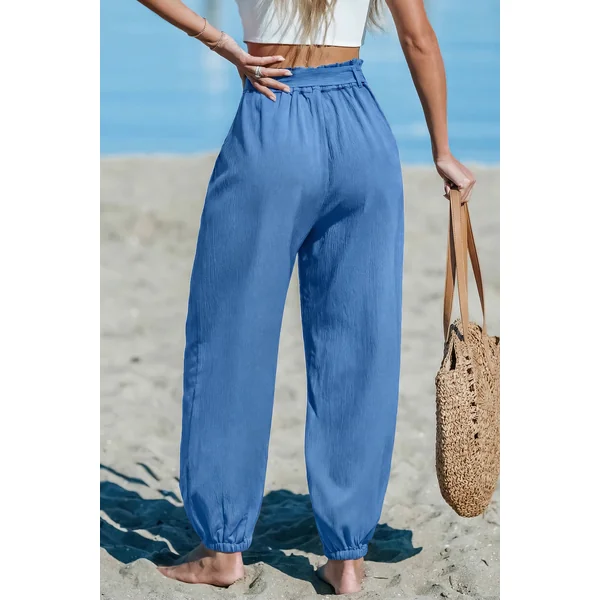 Pantalon bleu au style casual