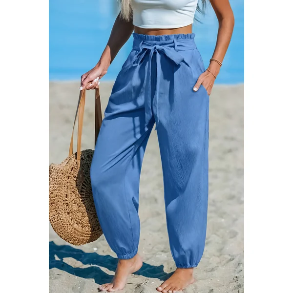 Pantalon bleu au style casual