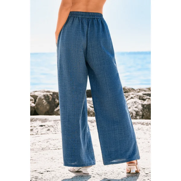 Pantalon bleu avec cordon
