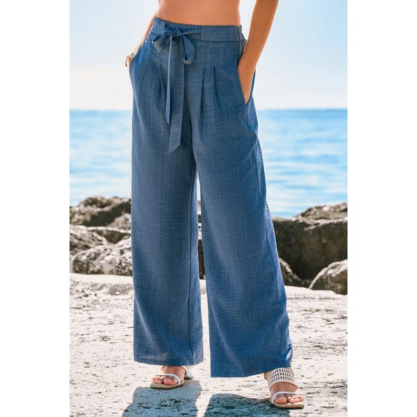 Pantalon bleu avec cordon
