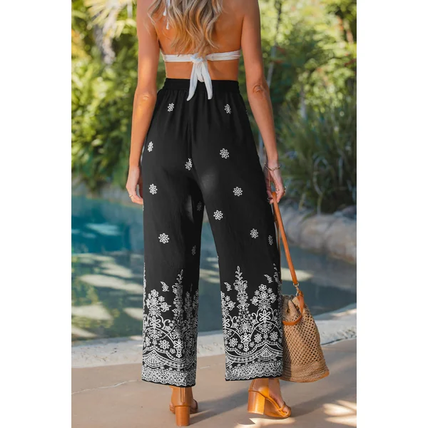 Pantalon bohème taille élastique