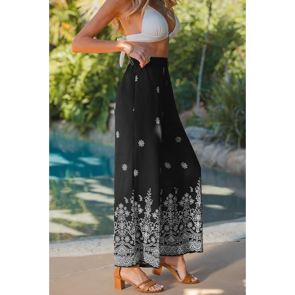 Pantalon bohème taille élastique