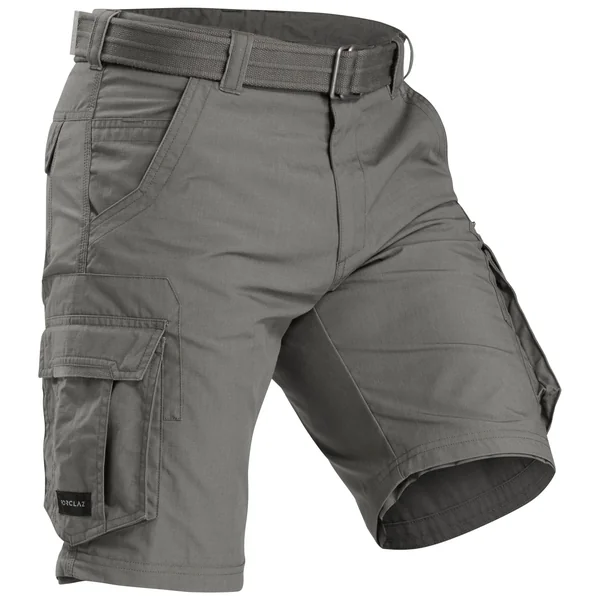 Pantalon cargo de randonnée modulable homme, TRAVEL 500 Modul vert