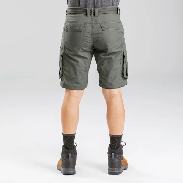 Pantalon cargo de randonnée modulable homme, TRAVEL 500 Modul vert
