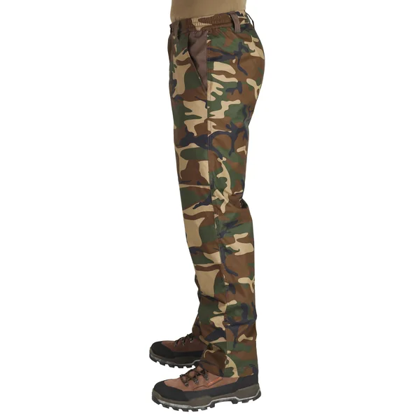 PANTALON CHASSE CHAUD IMPERMEABLE CAMO 100