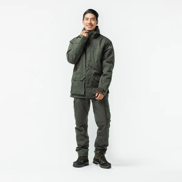 PANTALON CHASSE IMPERMÉABLE CHAUD 500 VERT