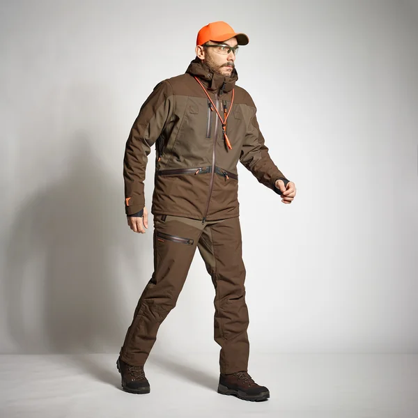 PANTALON CHASSE IMPERMÉABLE RENFORT MARRON 900 BÉCASSE