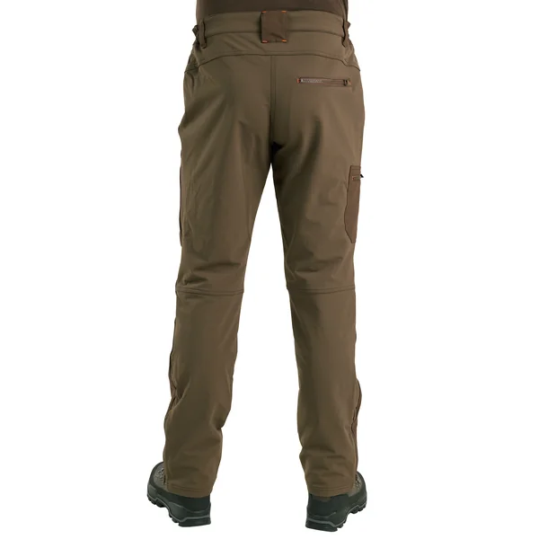 PANTALON chasse RENFORT MARRON TEMPS SEC 500