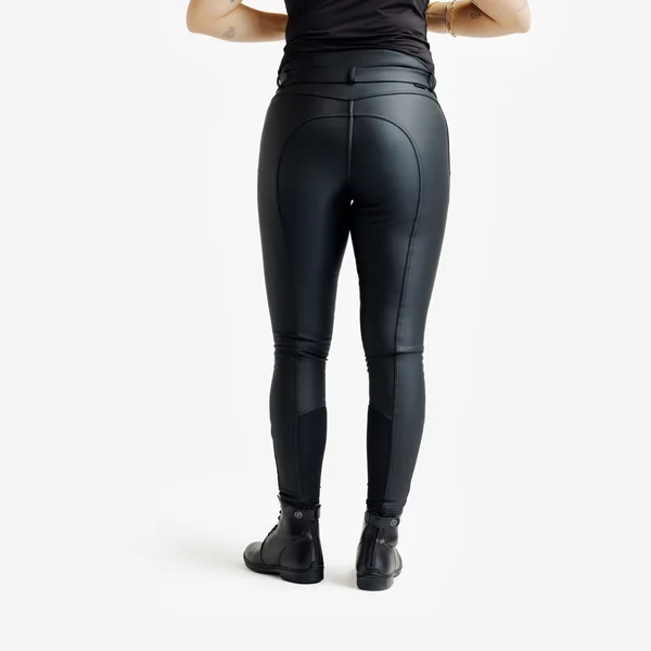 Pantalon chaud équitation kipwarm imperméable femme - 500 noir