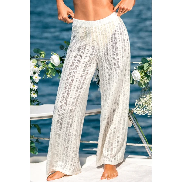 Pantalon cover up beige élastique