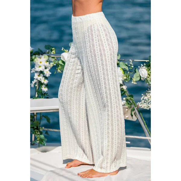 Pantalon cover up beige élastique