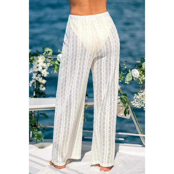 Pantalon cover up beige élastique