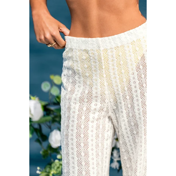 Pantalon cover up beige élastique