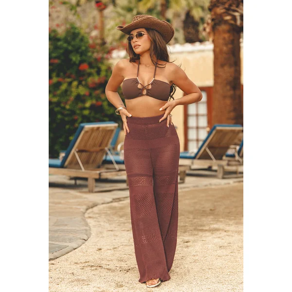 Pantalon cover up marron