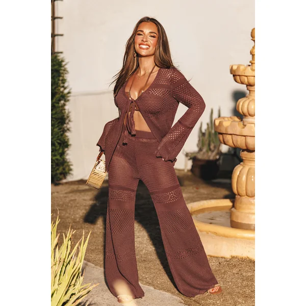 Pantalon cover up marron