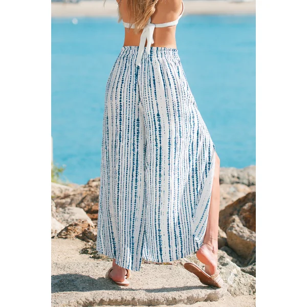Pantalon cover up à imprimé abstrait