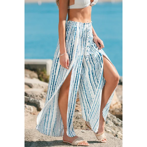 Pantalon cover up à imprimé abstrait