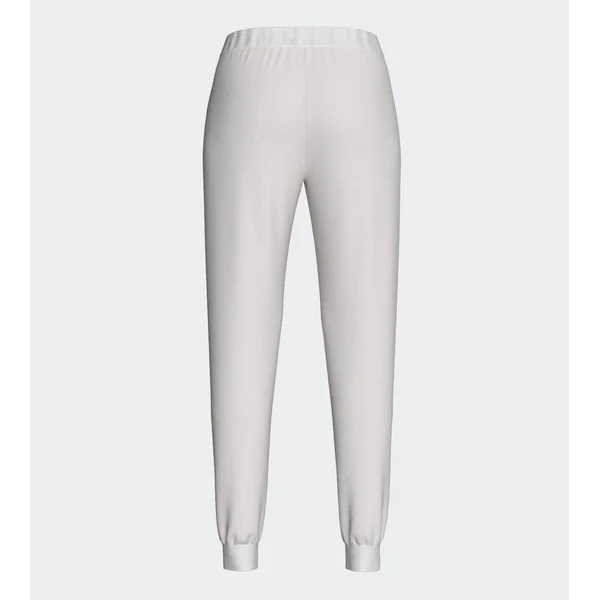 Pantalon de jogging resserré blanc cassé uni pour femme