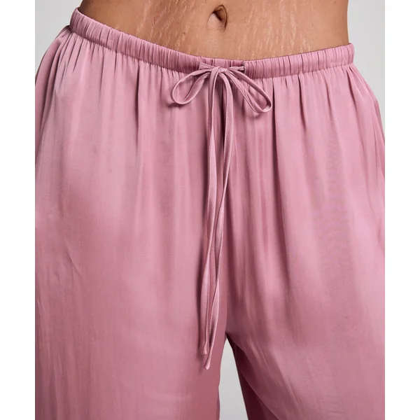 Pantalon de plage en satin - Rose