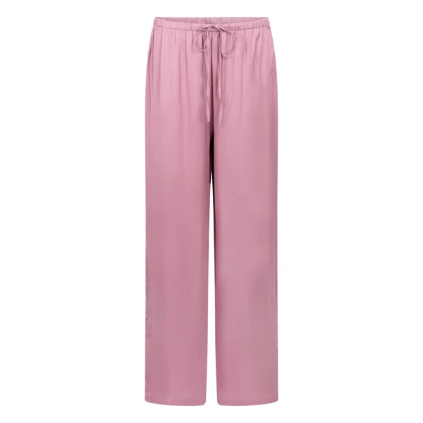 Pantalon de plage en satin - Rose