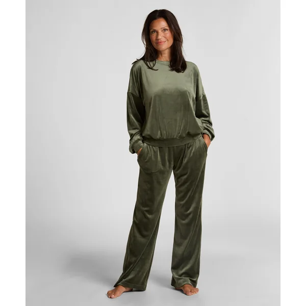 Pantalon de pyjama velours - Vert