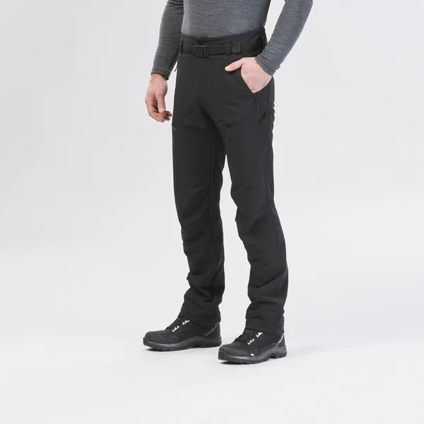 Pantalon de randonnée chaud et déperlant homme, SH500 noir