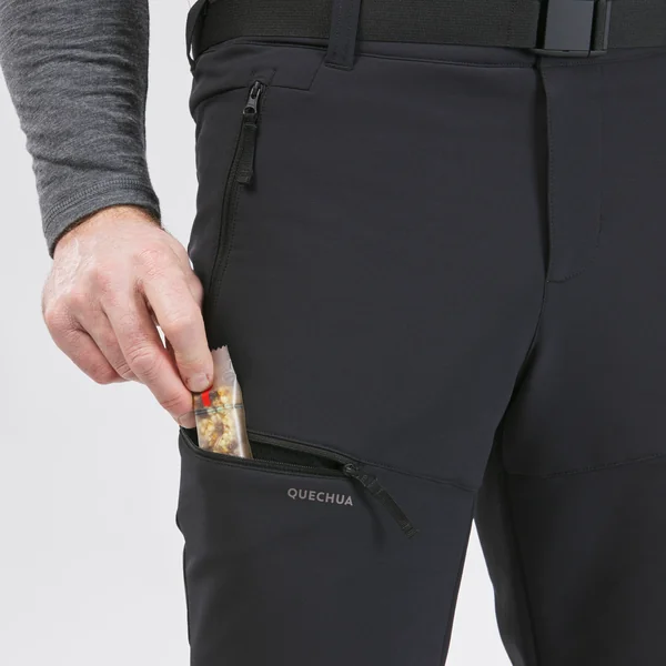 Pantalon de randonnée chaud et déperlant homme, SH500 noir