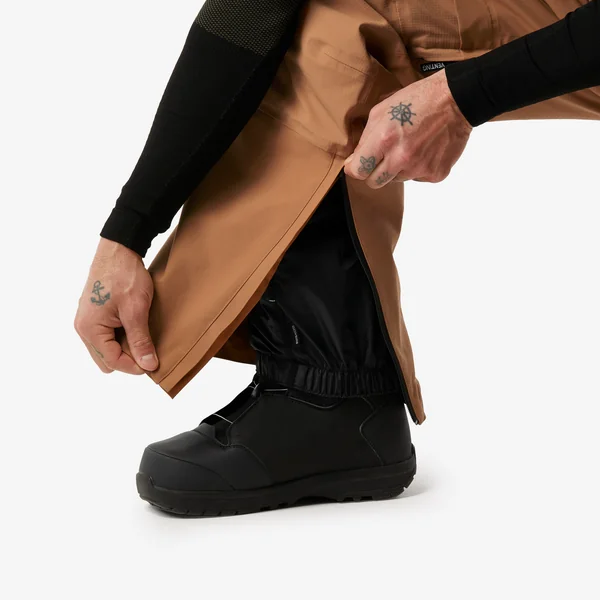 Pantalon de snowboard chaud et imperméable homme, SNB 500 camel