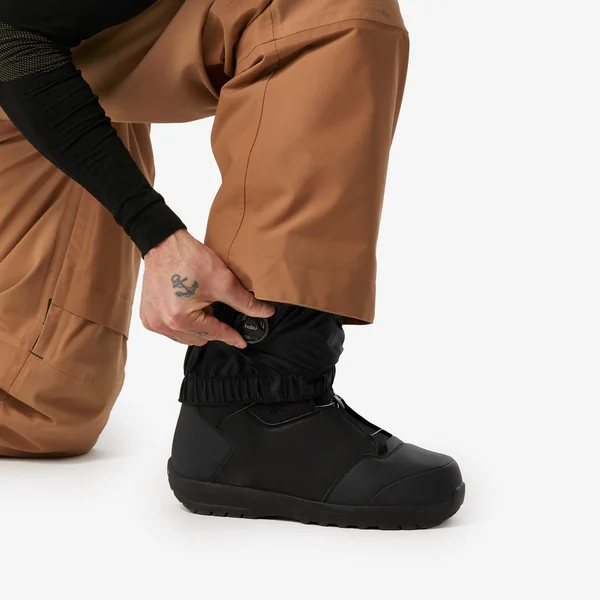 Pantalon de snowboard chaud et imperméable homme, SNB 500 camel